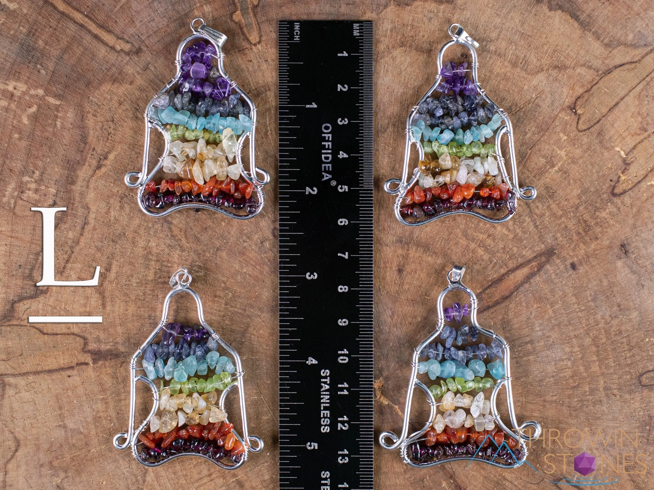 CHAKRA Crystal Pendant - Yoga Meditation - Wire Wrapped Jewelry, Handmade Jewelry, Healing Crystals and Stones, E1512