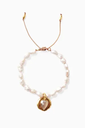 Chann Luu Moonstone and Pearl Ostra Bracelet