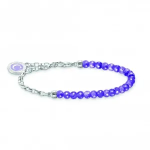 Charmista Violet Sterling Silver Enamel Bracelet A2130-007-13