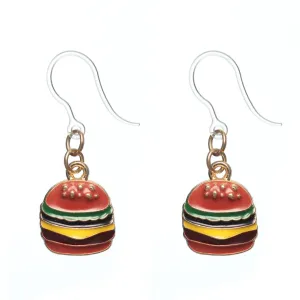 Cheeseburger Dangles Hypoallergenic Earrings for Sensitive Ears Made with Plastic Posts