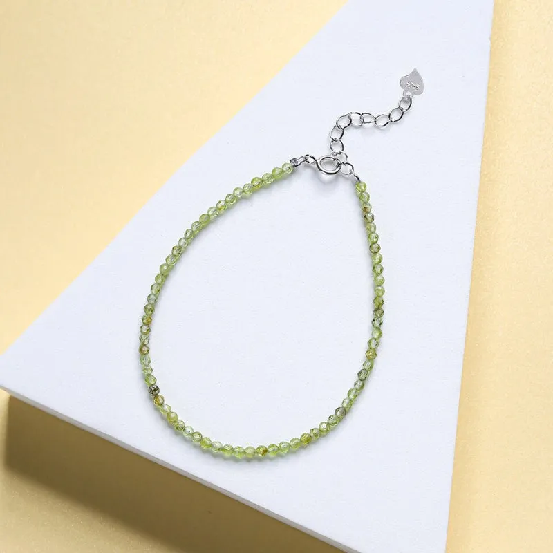 Chic and Dainty Natural Stone Multicolor Anklet Bracelets