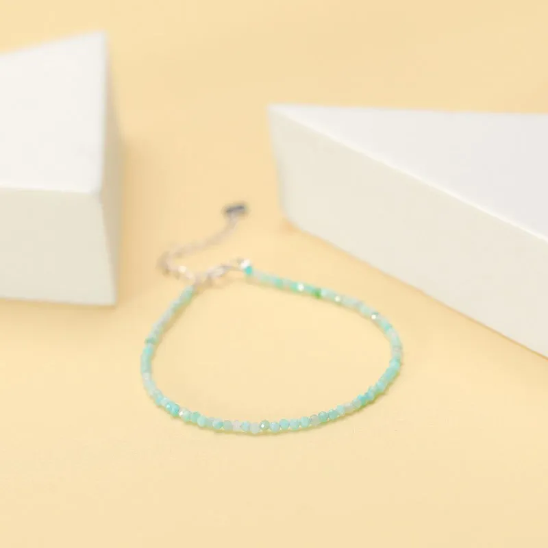 Chic and Dainty Natural Stone Multicolor Anklet Bracelets