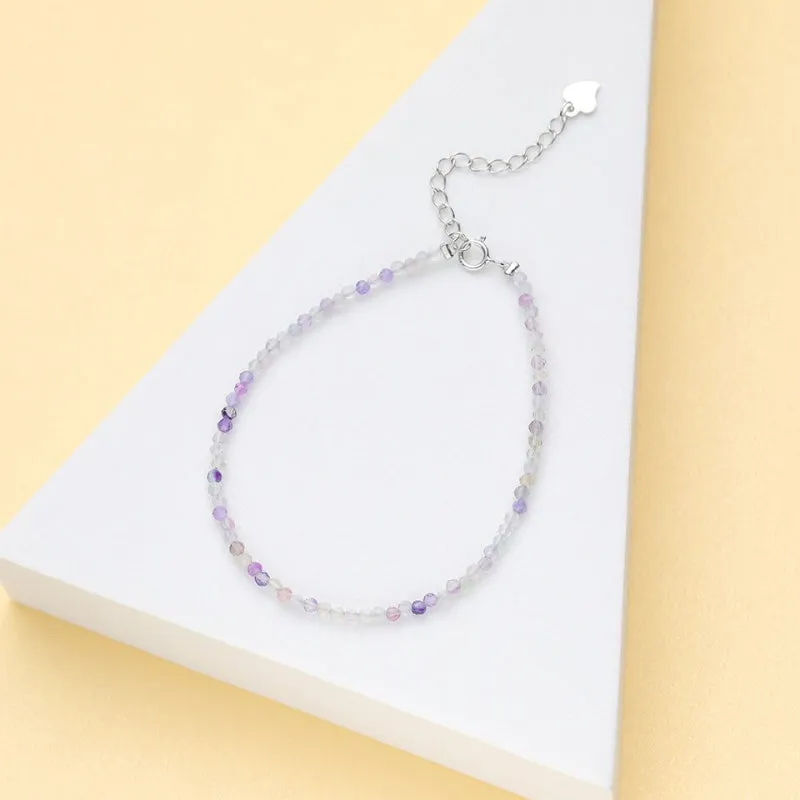 Chic and Dainty Natural Stone Multicolor Anklet Bracelets