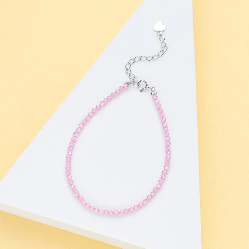 Chic and Dainty Natural Stone Multicolor Anklet Bracelets