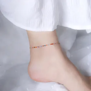 Chic and Dainty Natural Stone Multicolor Anklet Bracelets