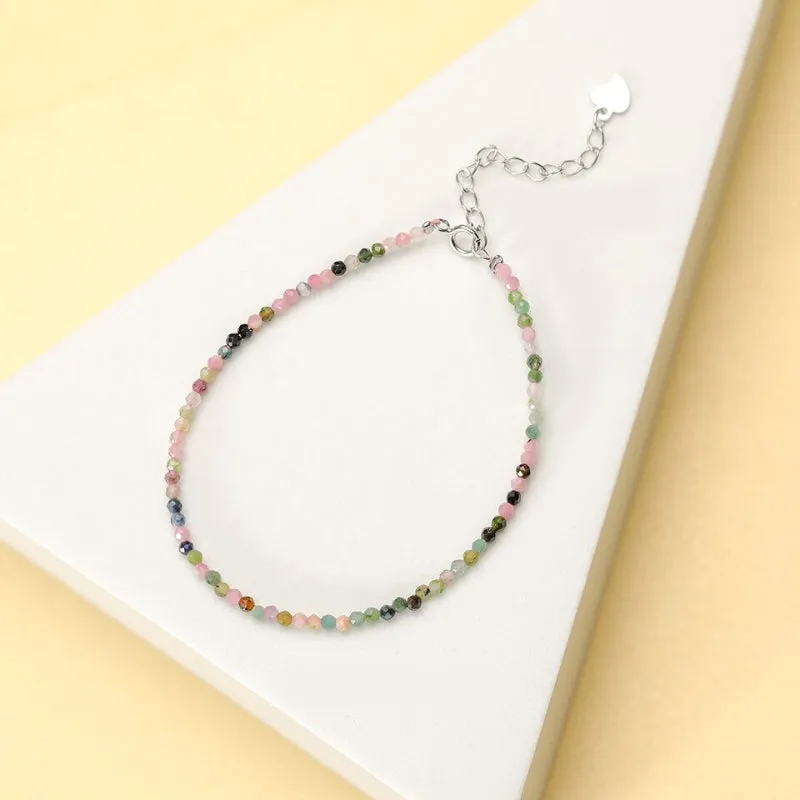 Chic and Dainty Natural Stone Multicolor Anklet Bracelets