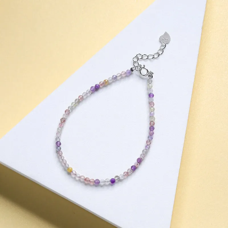 Chic and Dainty Natural Stone Multicolor Anklet Bracelets