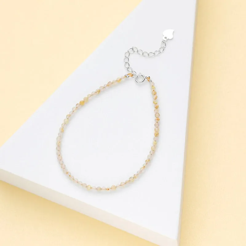 Chic and Dainty Natural Stone Multicolor Anklet Bracelets