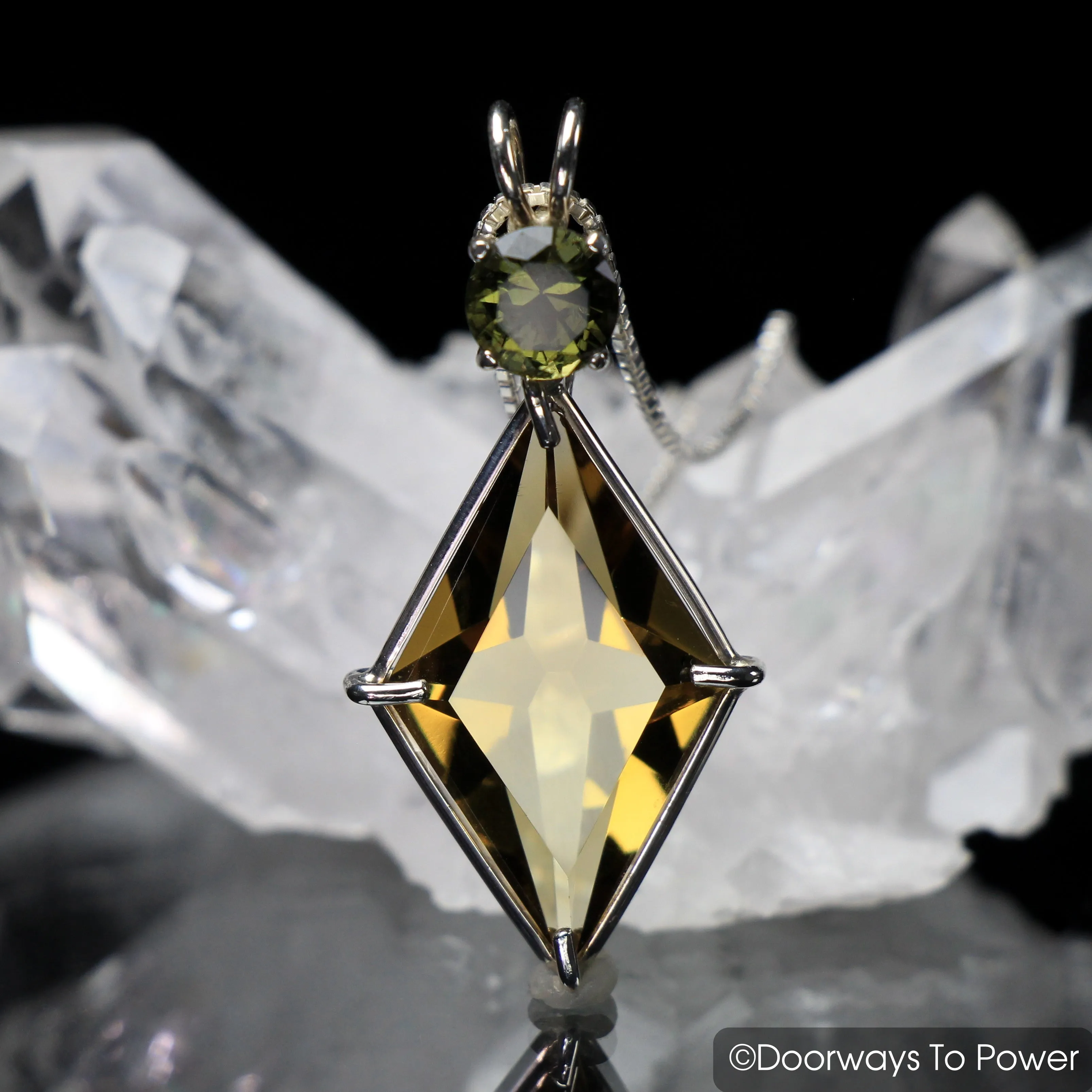 Citrine & Moldavite Ascension Star Pendant