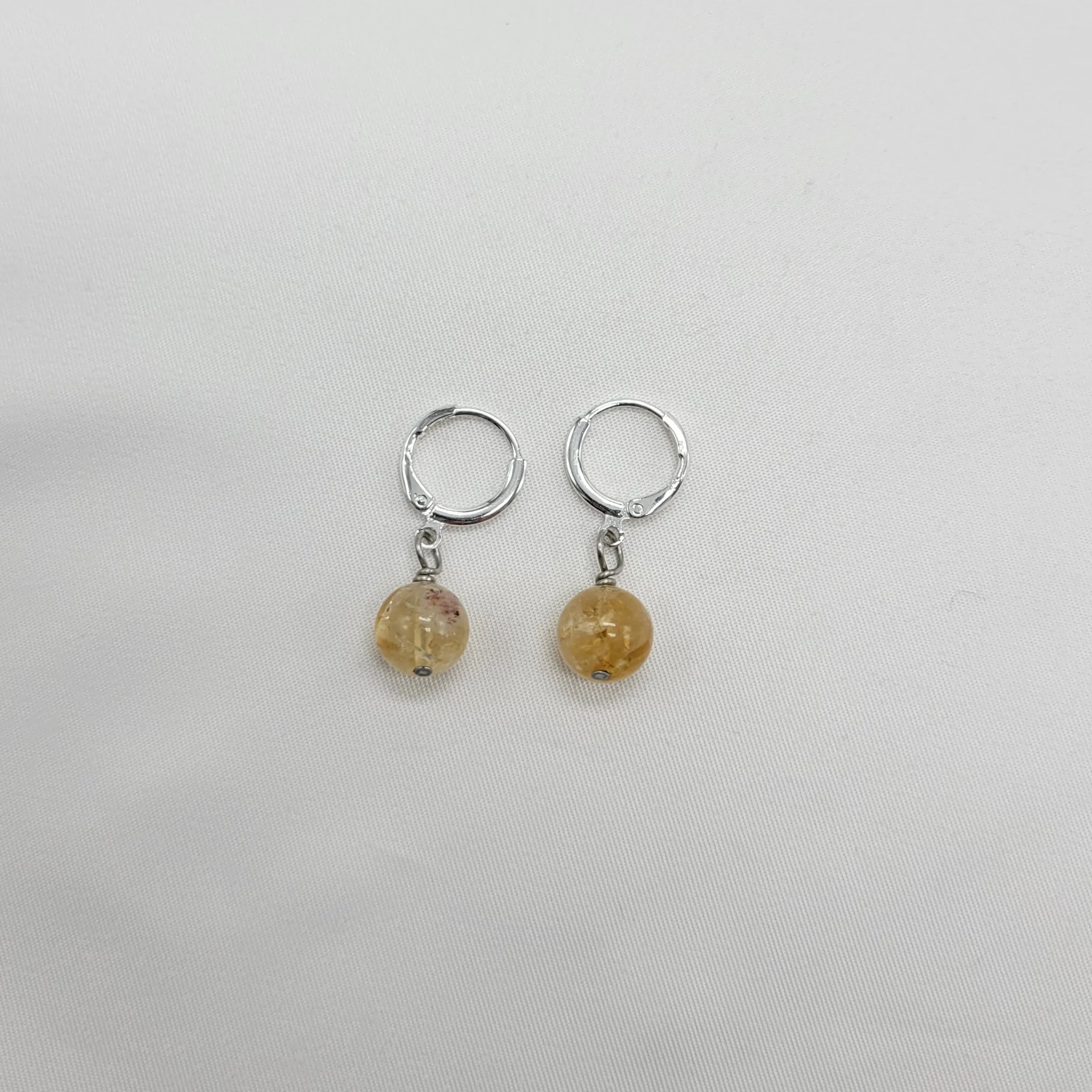 Citrine Huggie Earrings