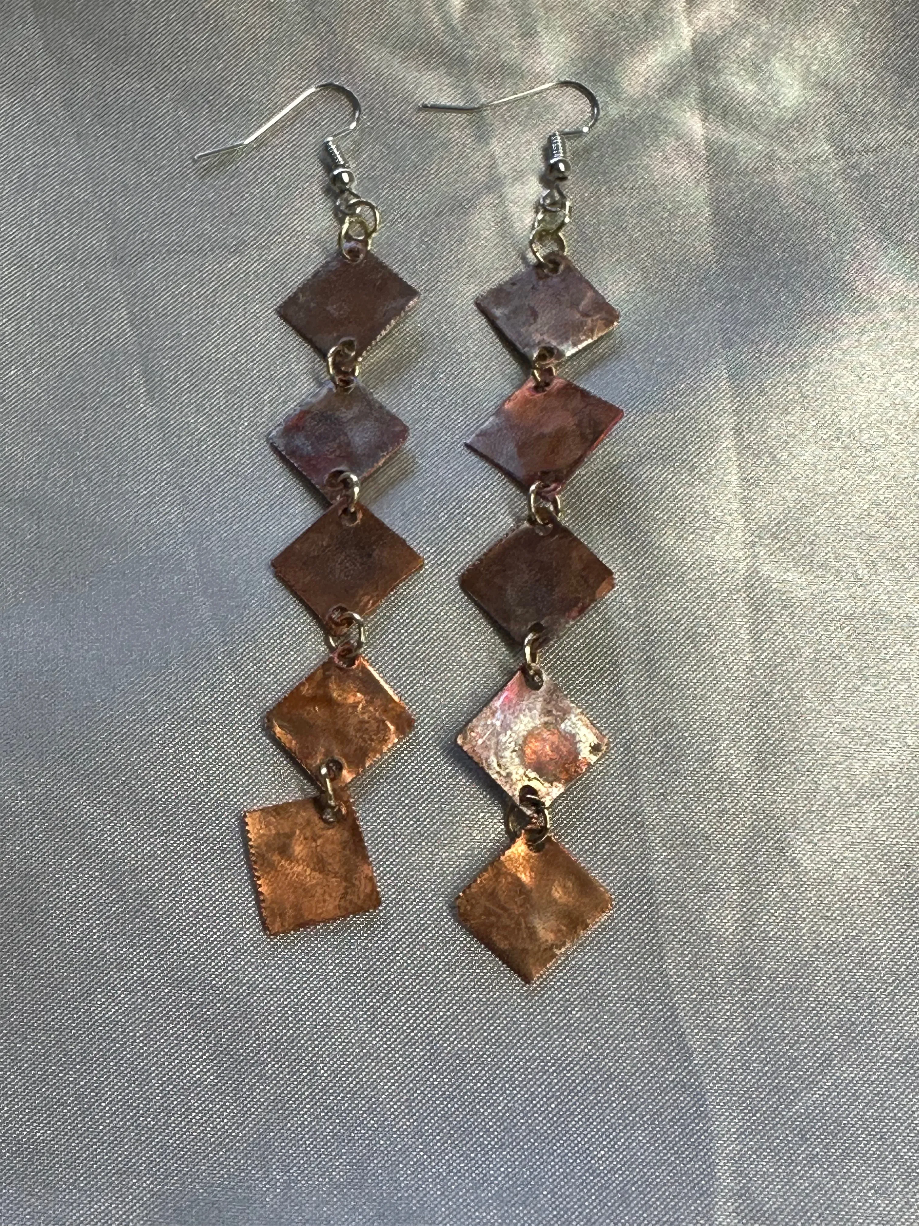 Copper Dangle Earrings