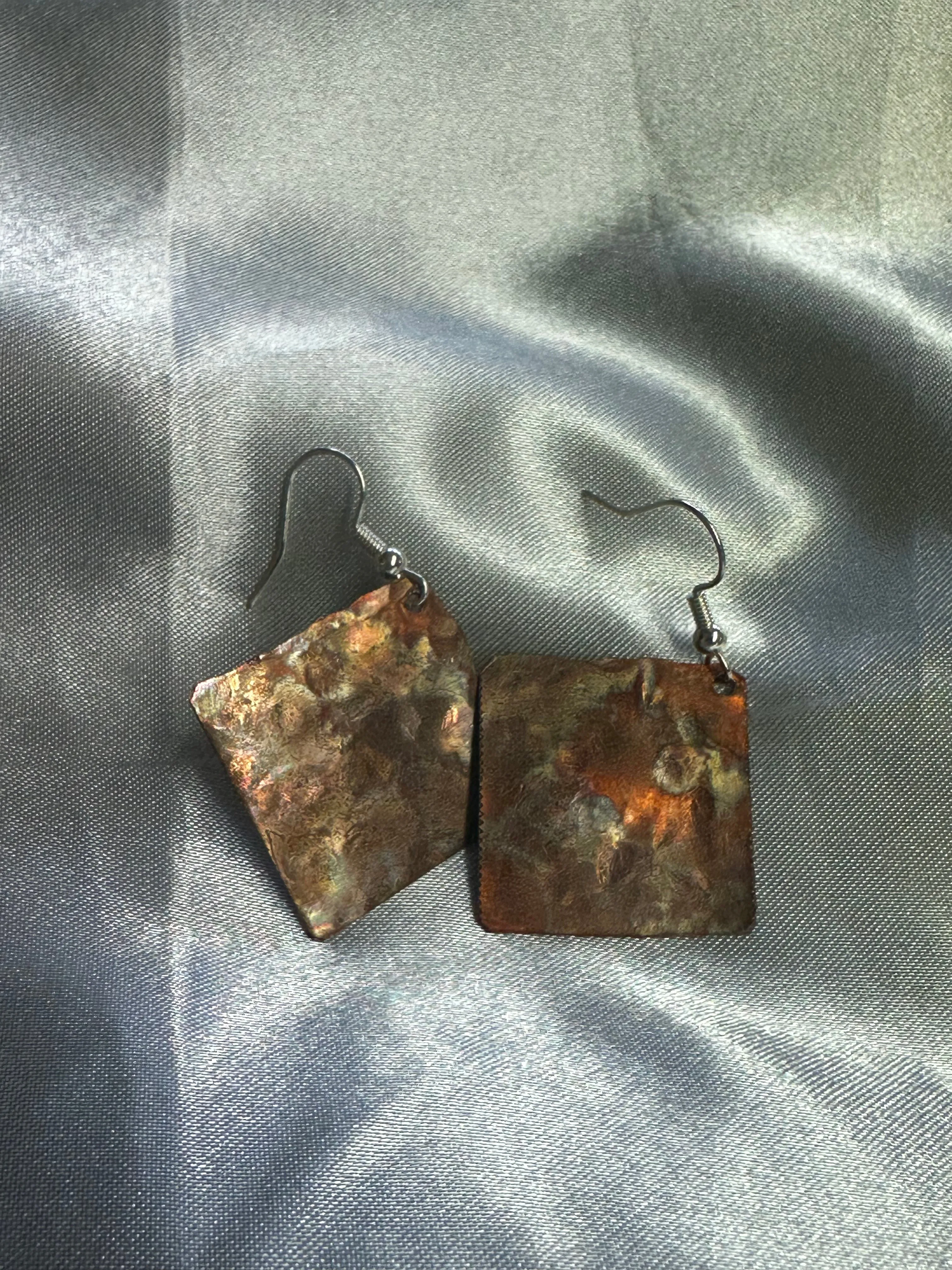 Copper Dangle Earrings