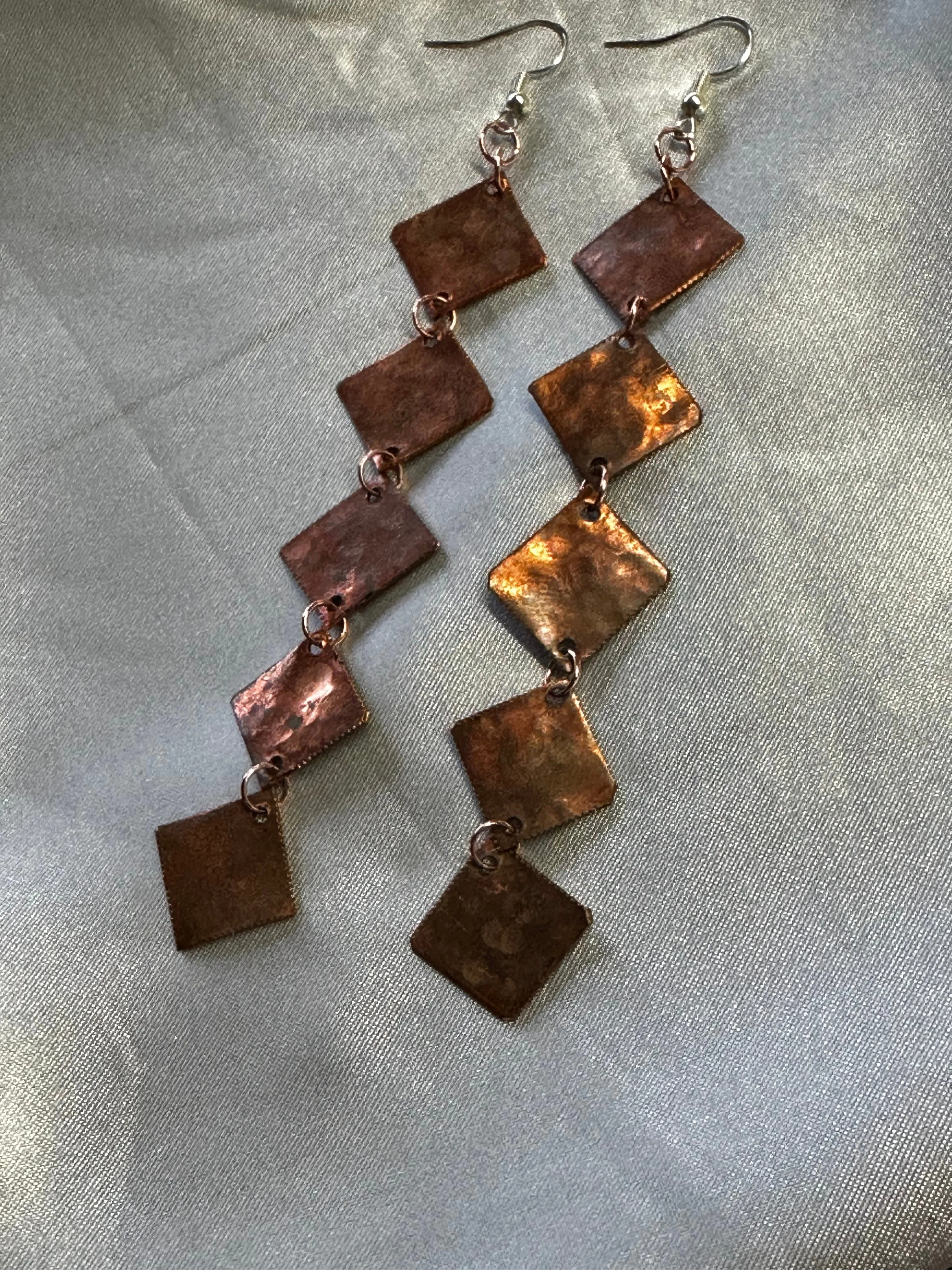 Copper Dangle Earrings