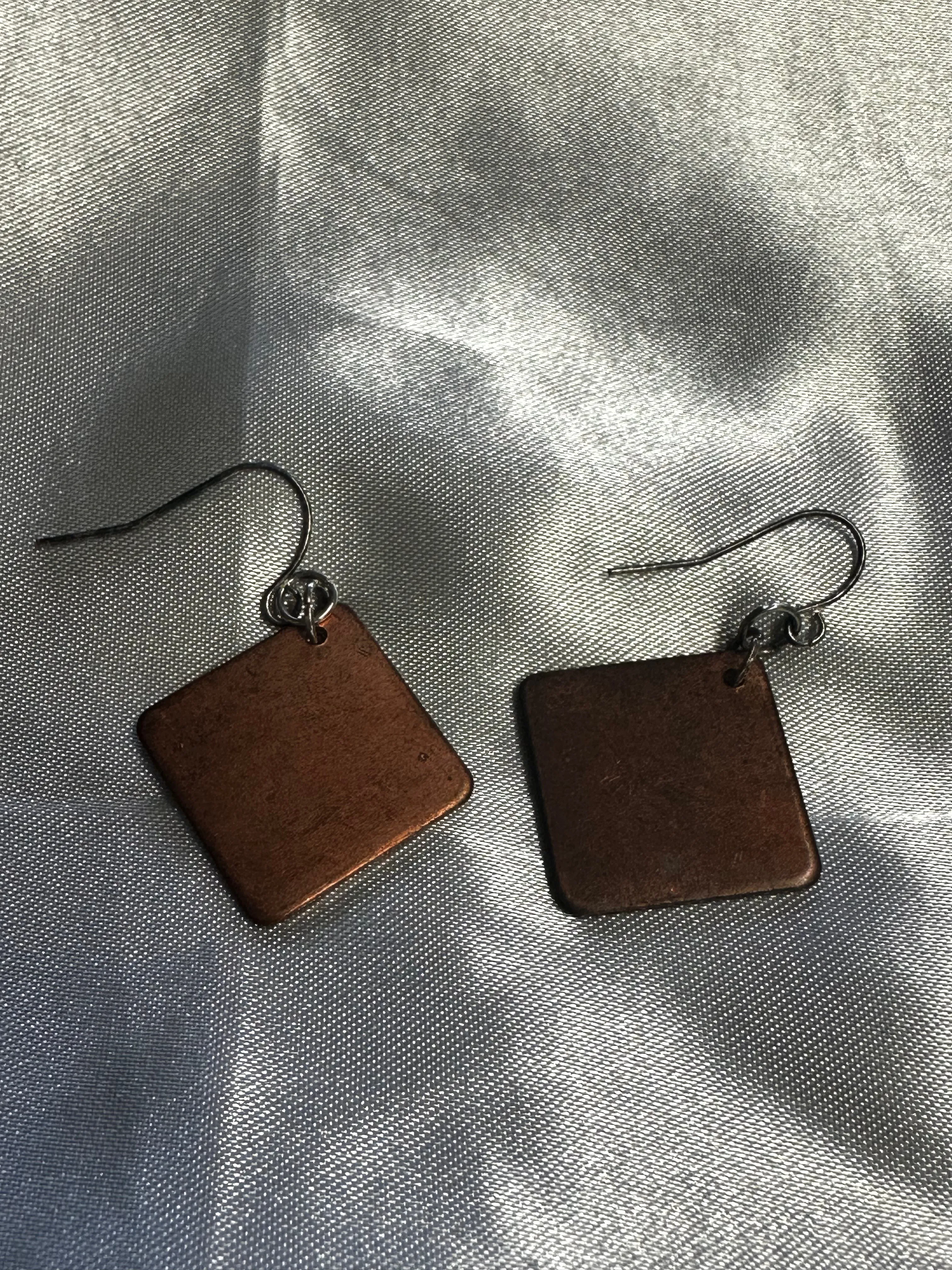 Copper Dangle Earrings