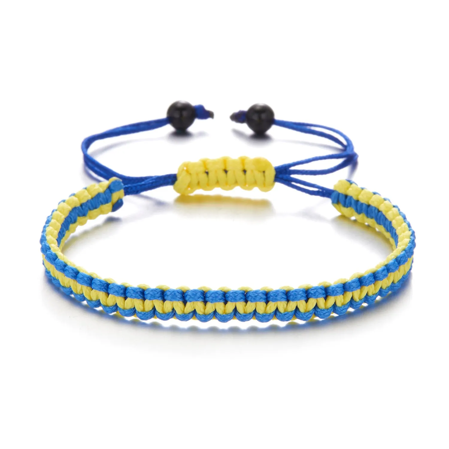 Creative Natural Stone Yellow Blue Hand Woven Bracelet
