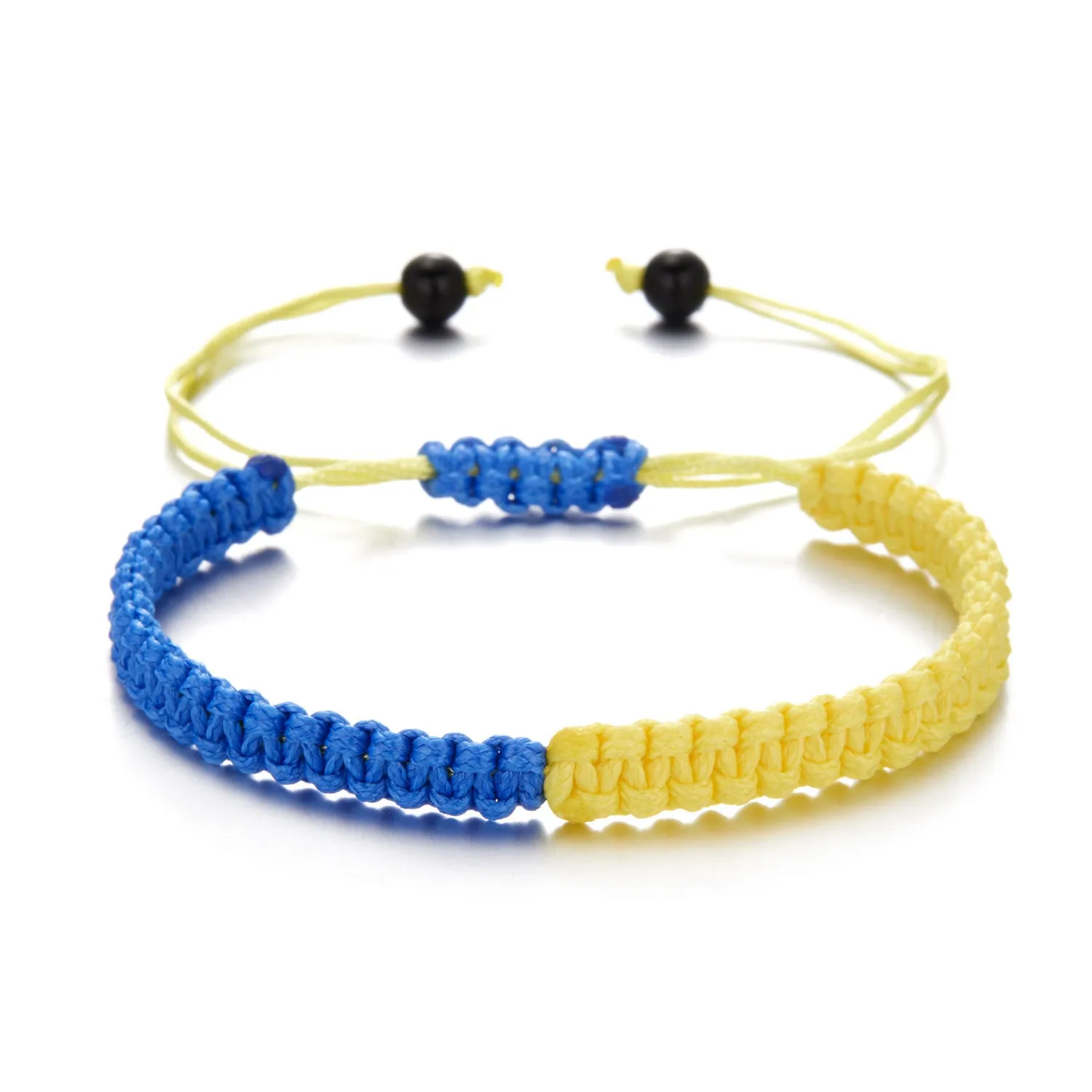 Creative Natural Stone Yellow Blue Hand Woven Bracelet