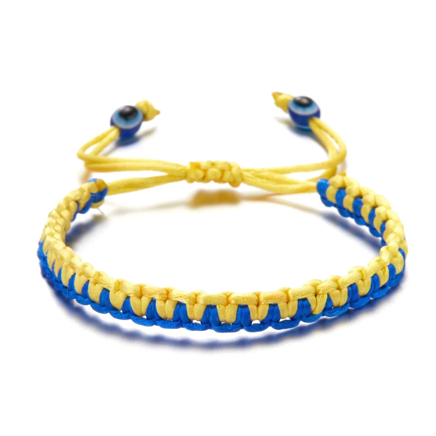 Creative Natural Stone Yellow Blue Hand Woven Bracelet