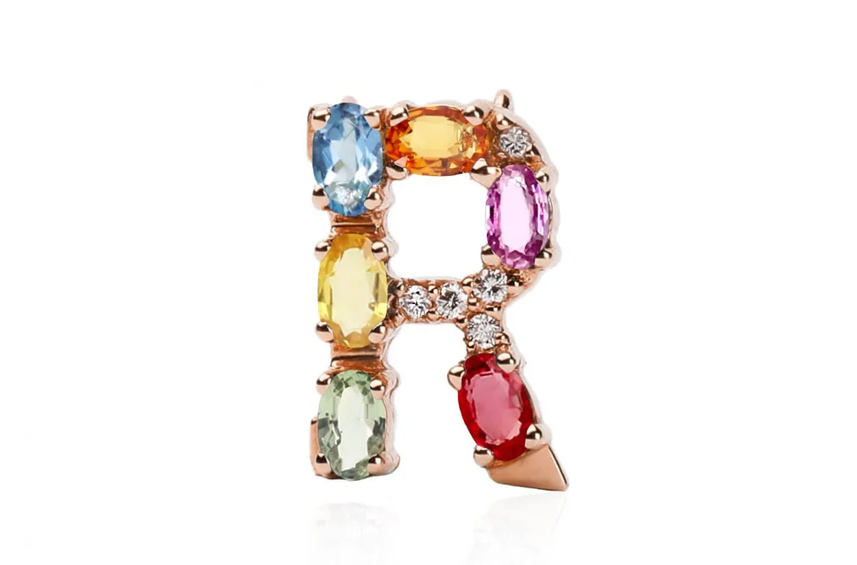 Cufflinks Letter R Initial 18kt Gold