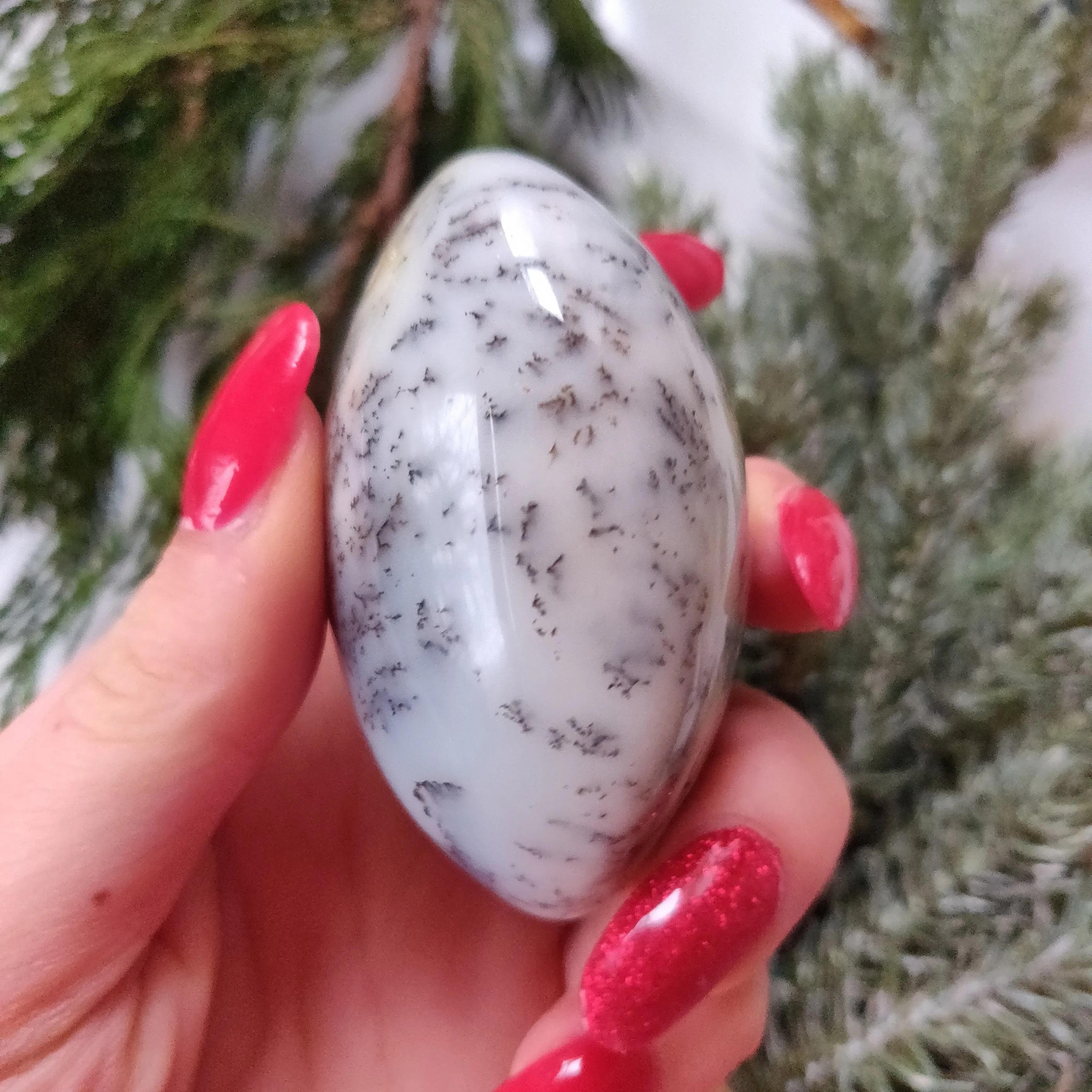 Dendritic Opal  Palm Stone (#22)
