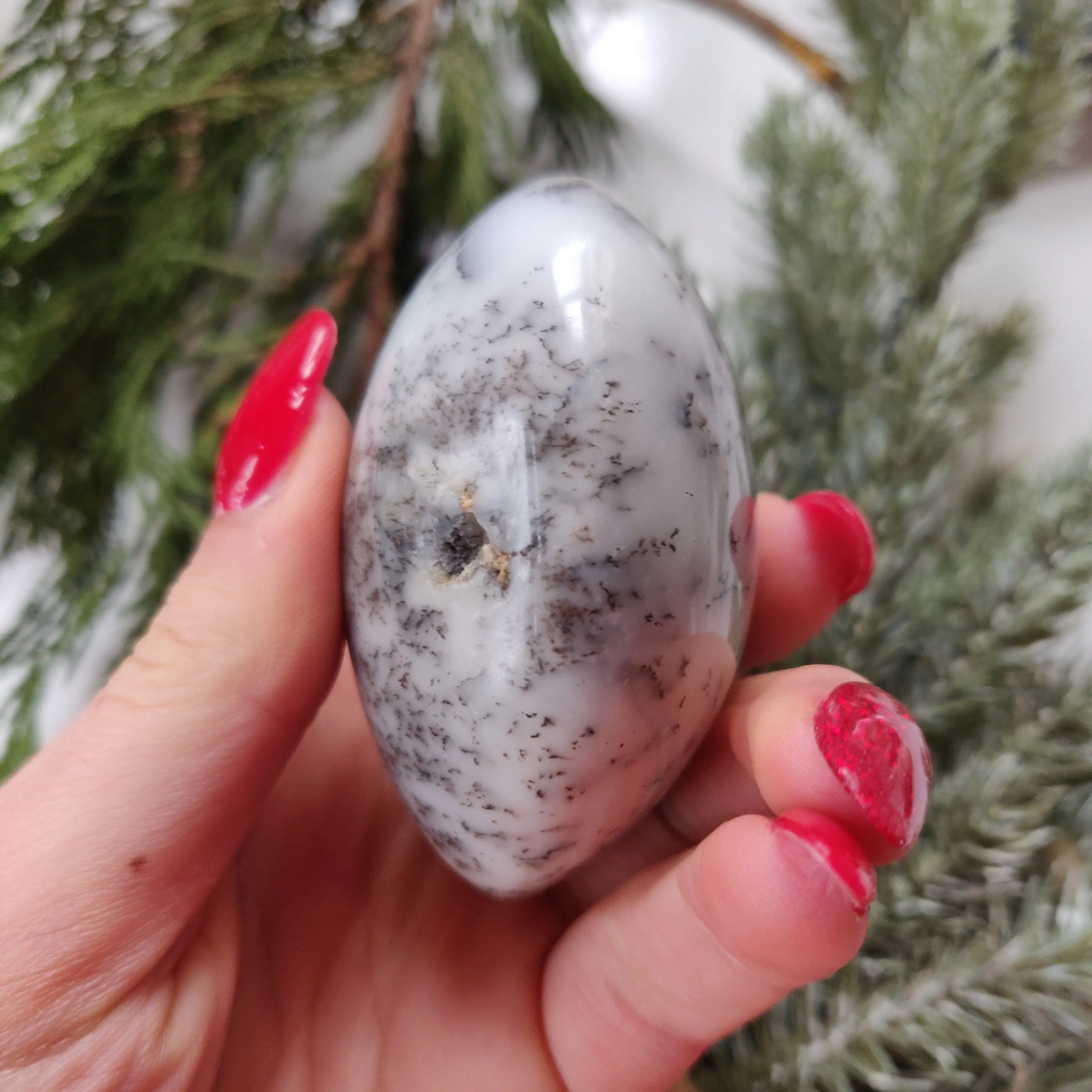 Dendritic Opal  Palm Stone (#22)