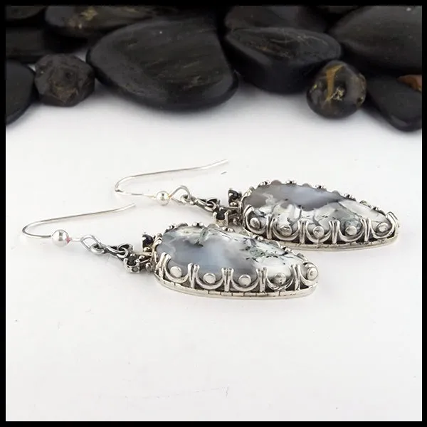 Dendritic Opal Pendant & Earring Set