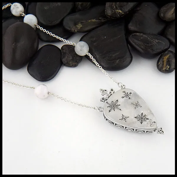 Dendritic Opal Pendant & Earring Set