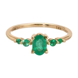 Emerald Pebble Ring