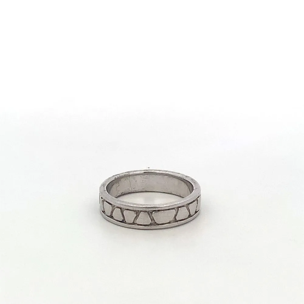 Erin Sandblasted 925 Sterling Silver Wedding Band Ring 9