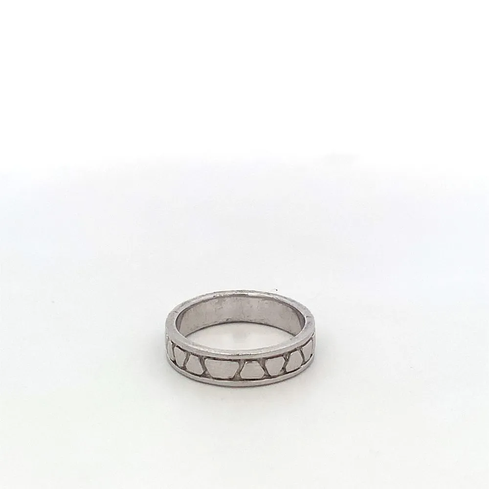 Erin Sandblasted 925 Sterling Silver Wedding Band Ring 9