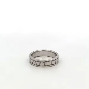 Erin Sandblasted 925 Sterling Silver Wedding Band Ring 9