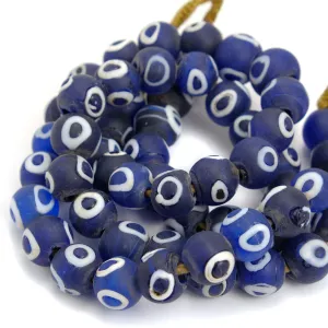Eye Beads Large Recycled Glass Strand / Necklace #30