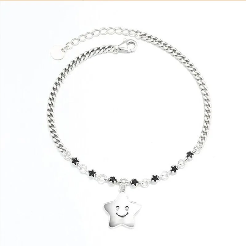 Fashion Diamond Smiley Face Five-Pointed Star Bracelet