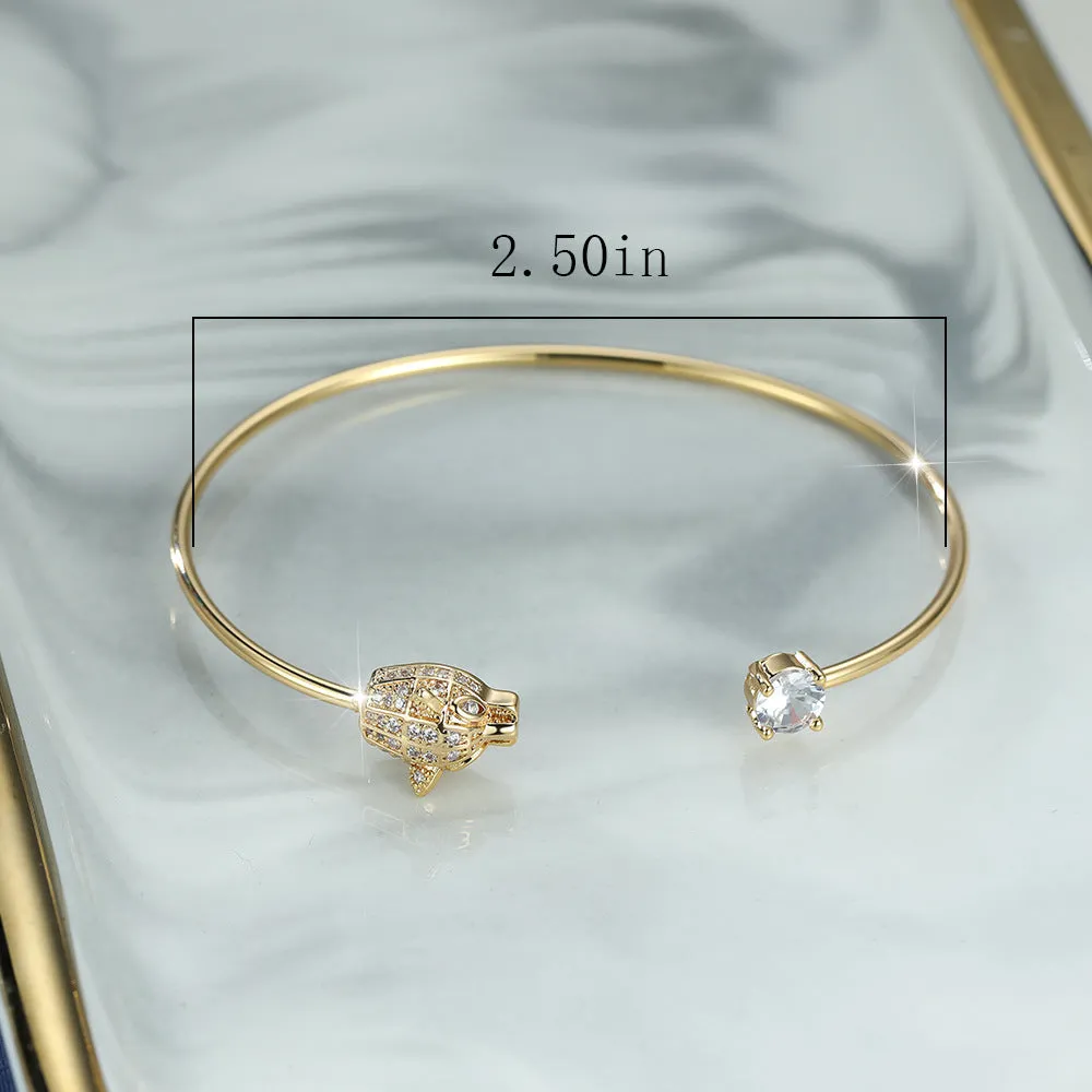 Fashion Gold White Head Bracelet Women's
