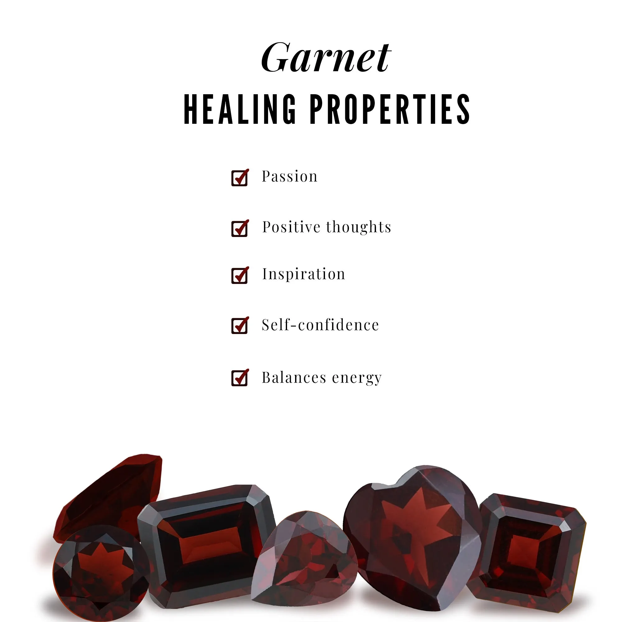 Genuine Garnet and Diamond Trio Wedding Ring Set