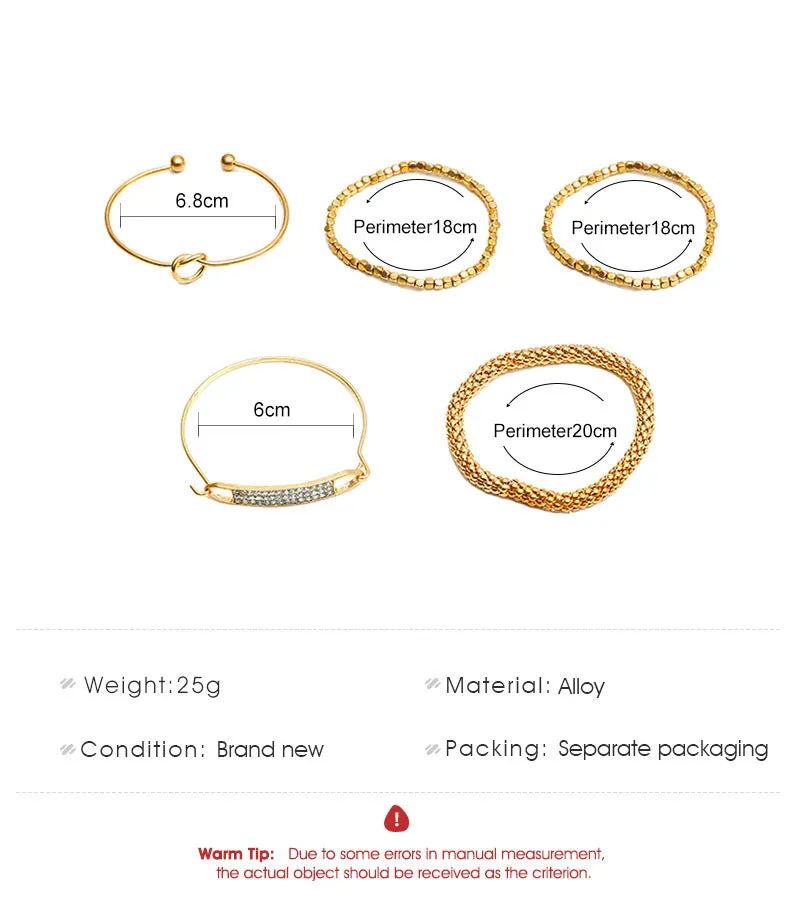 Geometric Hollow Bracelet Ins Style Creative Set Jewelry