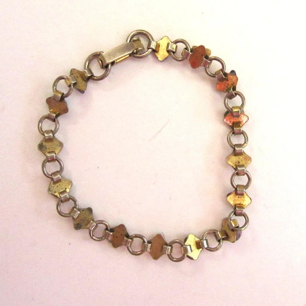 Gold-Tone Stone Pebbled Bracelet