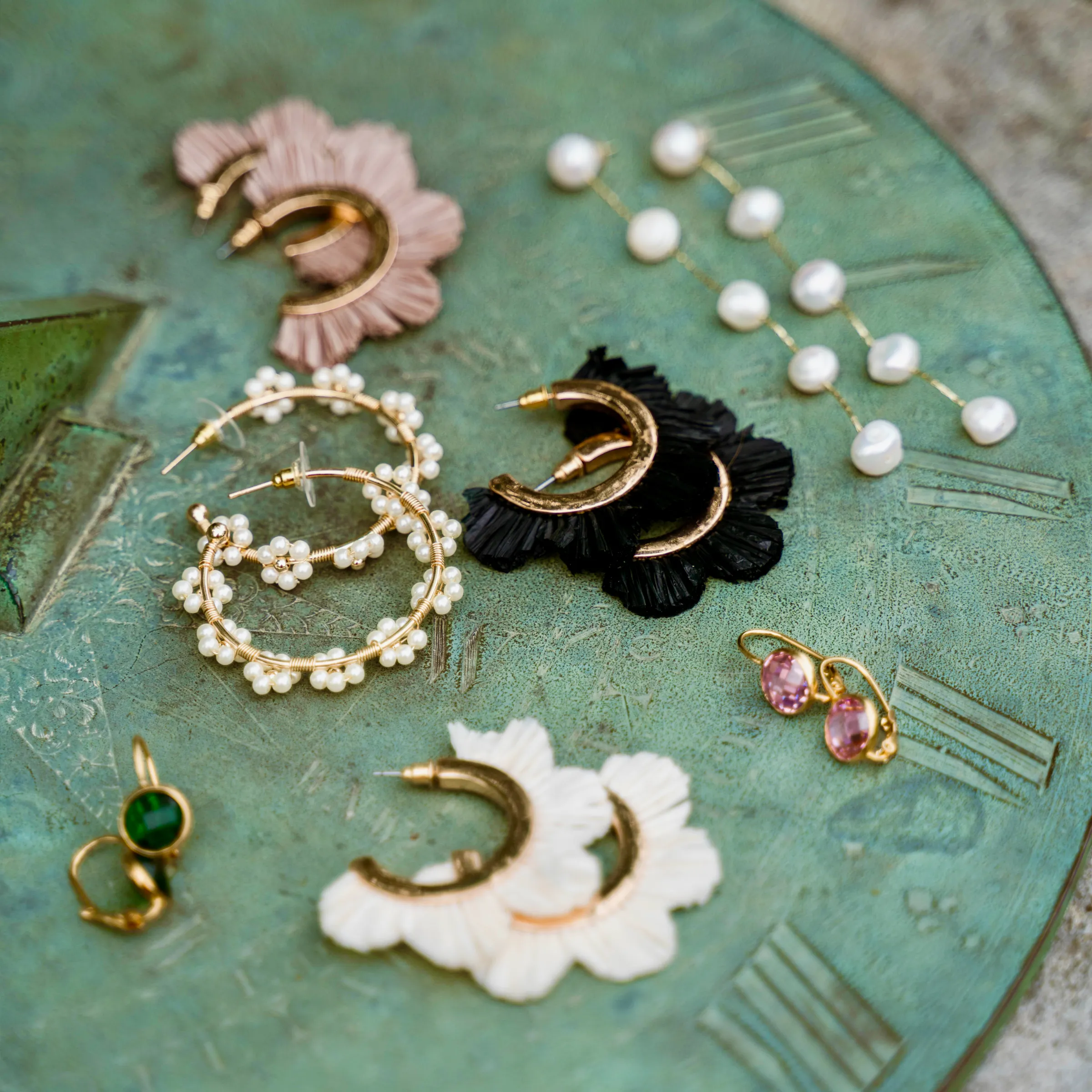 Green Gemstone Earrings