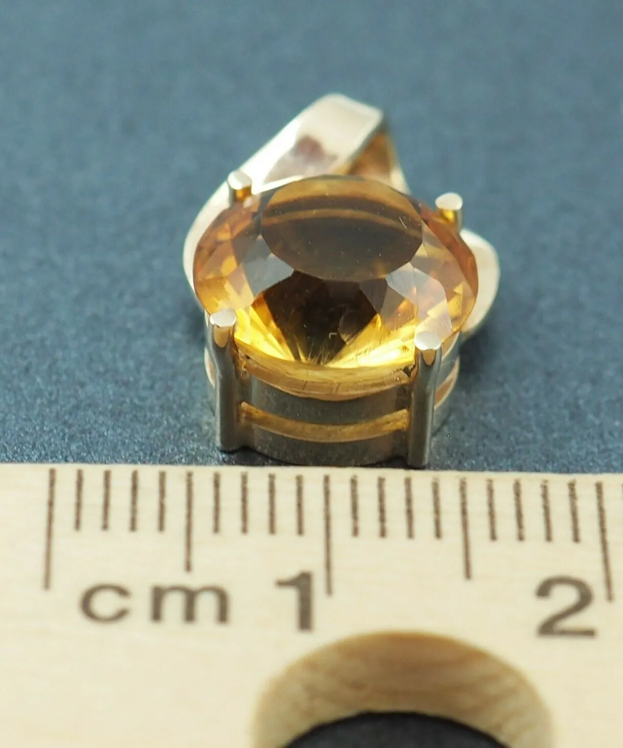 Handmade Citrine 9ct Yellow Gold Pendant