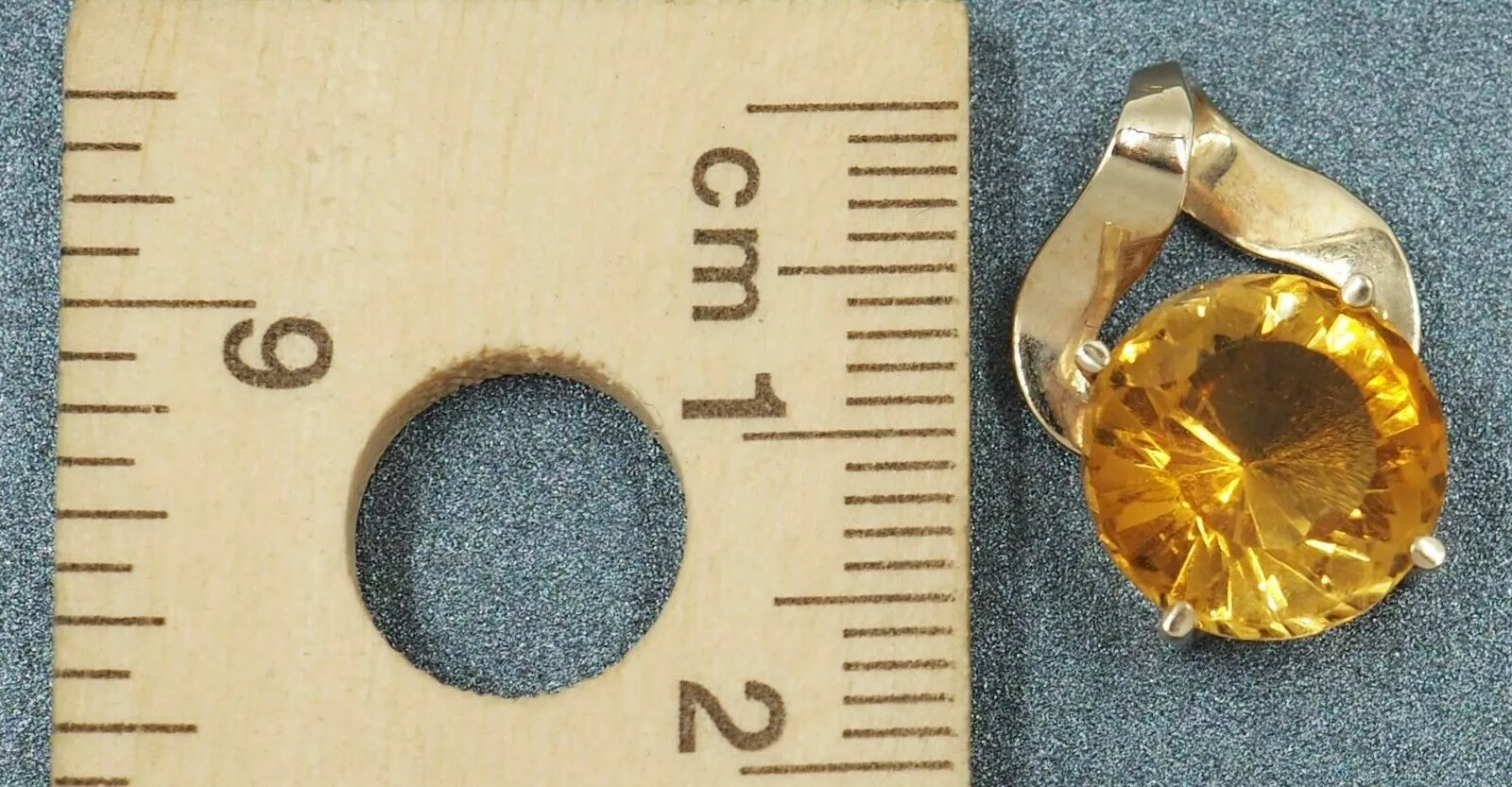 Handmade Citrine 9ct Yellow Gold Pendant