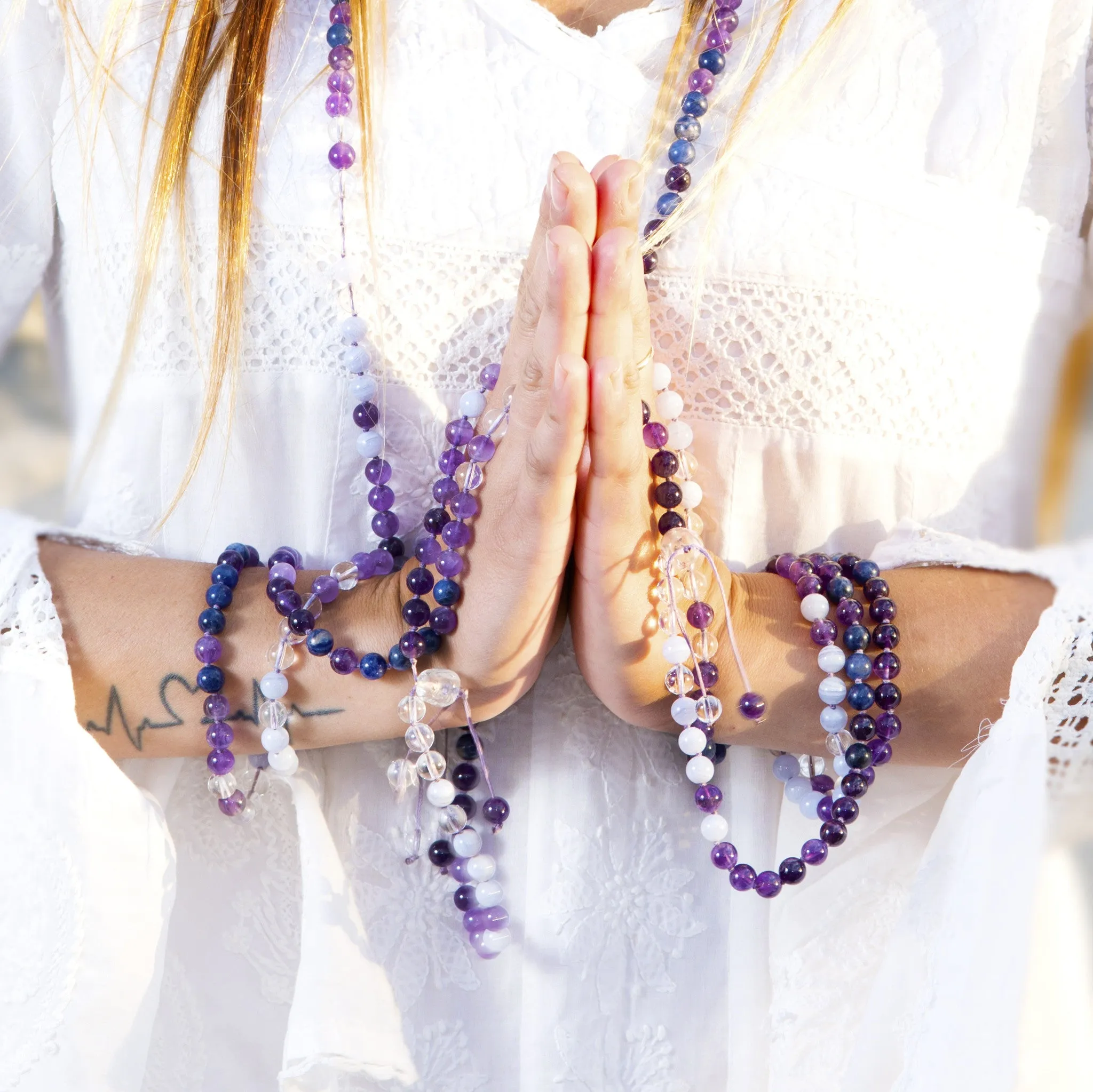 Happy Buddha Third Eye Chakra Mala - Intuition & Trust