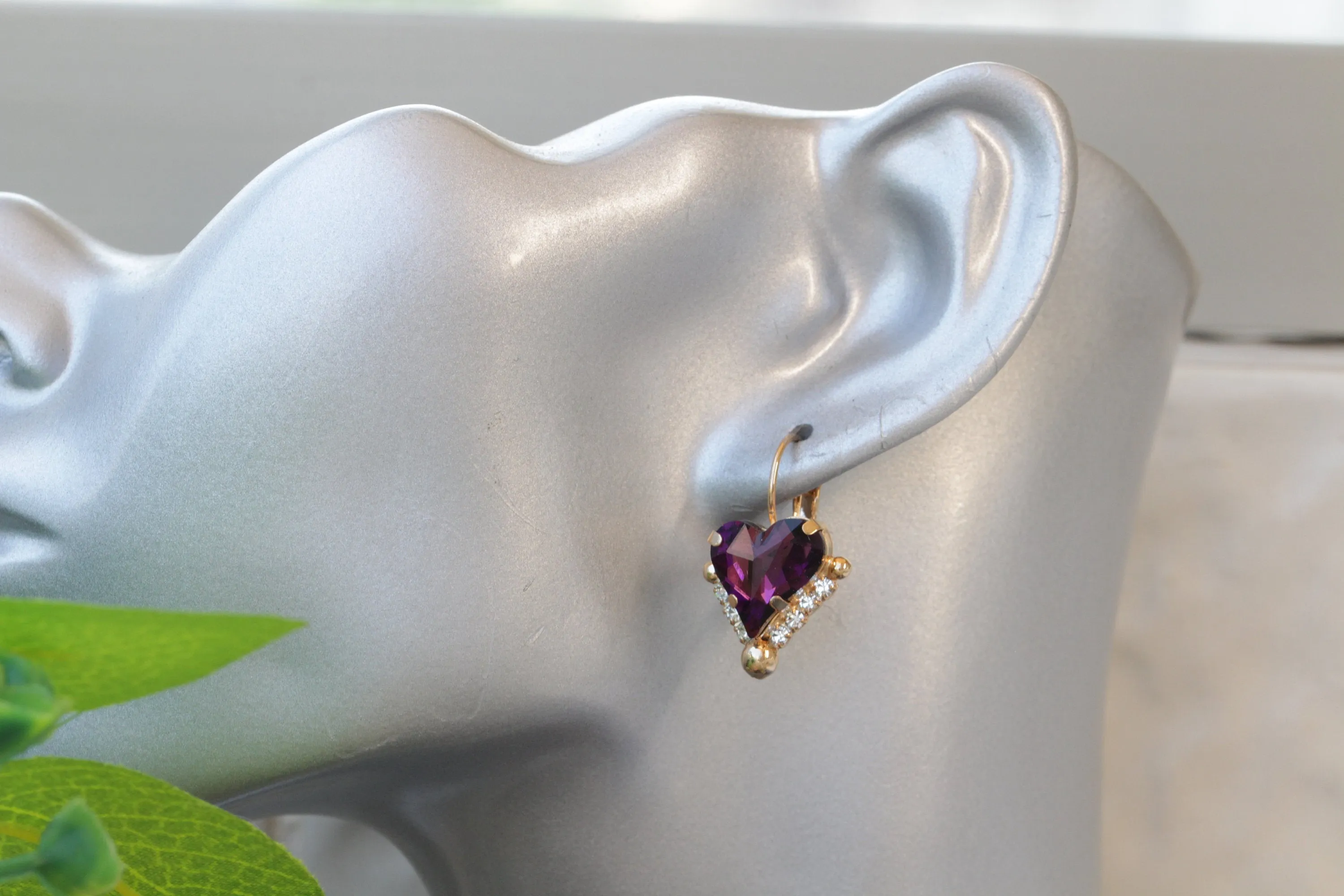 HEART PURPLE EARRINGS
