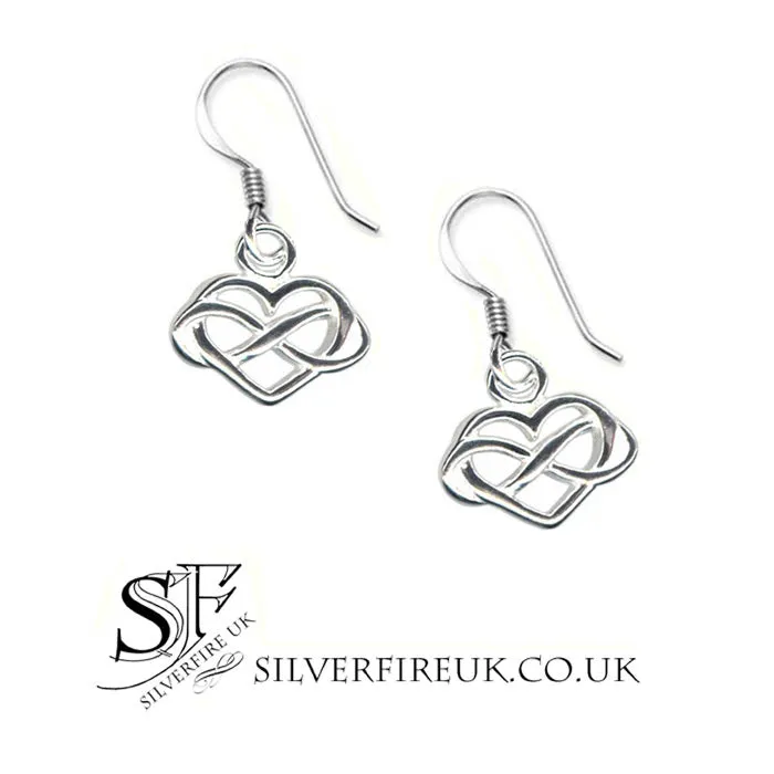 Infinity Heart Dangle Earrings