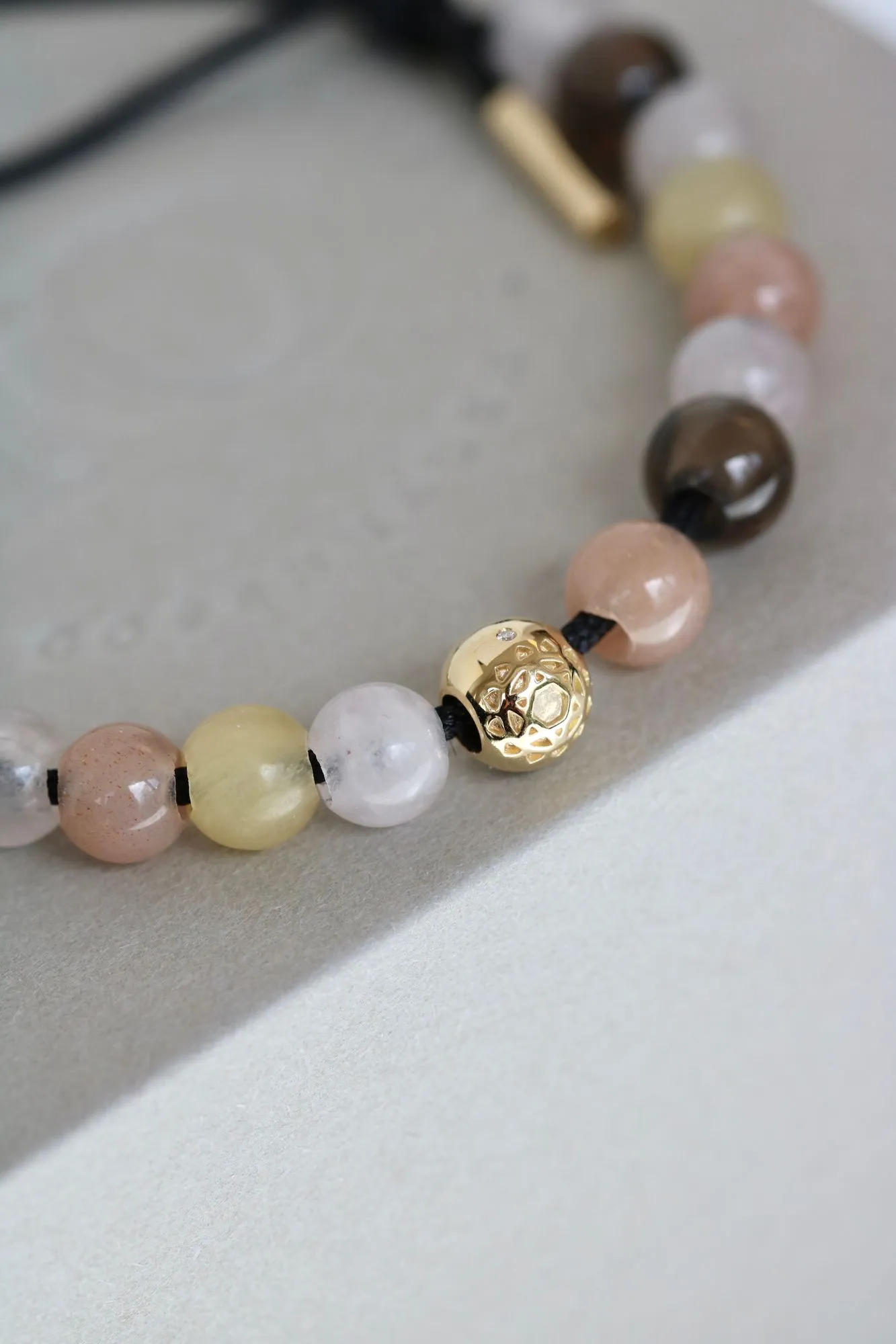 Inner Peace Infinite Love 18K Gold Bracelet w. Diamonds