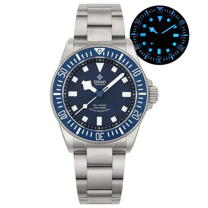 IXDAO Titanium 39mm Automatic Dive Watch & Free Nylon Band Gift