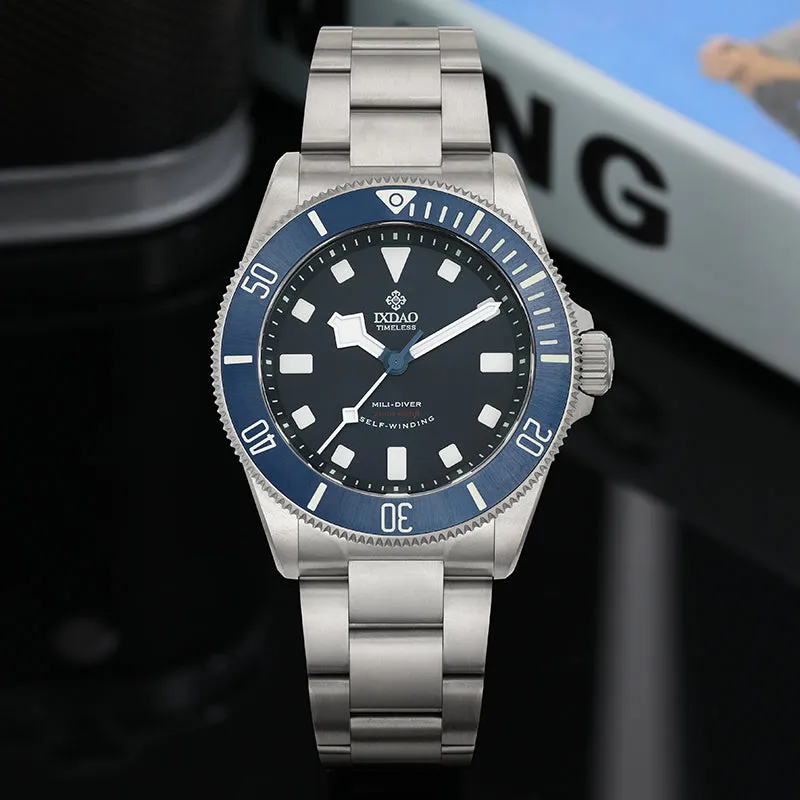 IXDAO Titanium 39mm Automatic Dive Watch & Free Nylon Band Gift