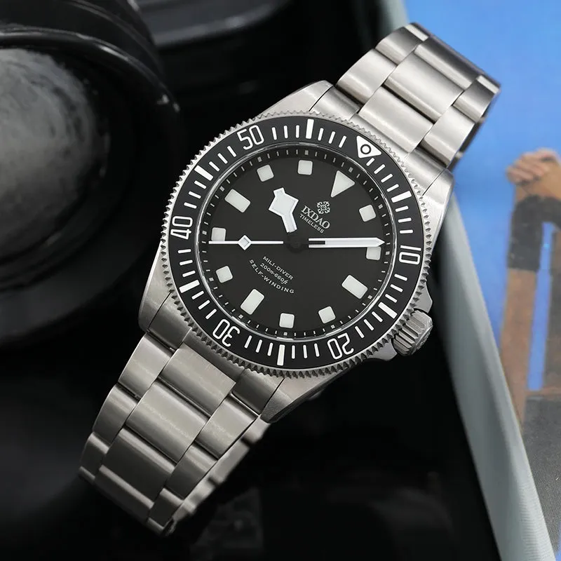 IXDAO Titanium 39mm Automatic Dive Watch & Free Nylon Band Gift
