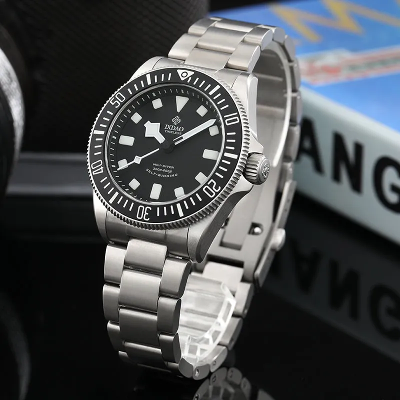 IXDAO Titanium 39mm Automatic Dive Watch & Free Nylon Band Gift