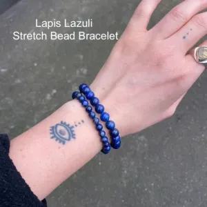 Lapis Lazuli Stretch Bead Bracelet