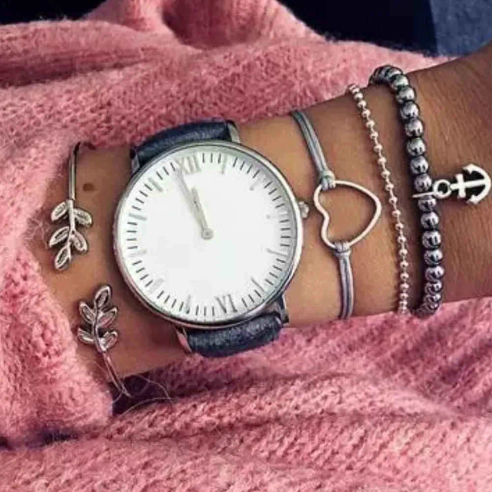 Leaf Love Triangle LOVE Bracelet Set