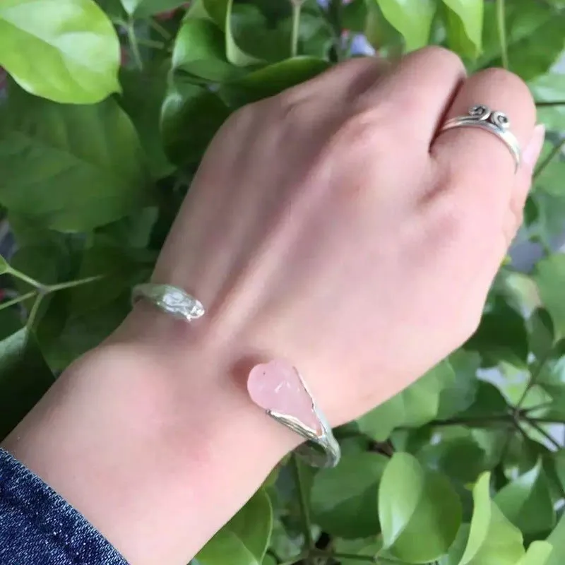 LovelyRLovely S990 Sterling Silver Inlaid Crystal Tulip Bracelet